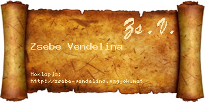 Zsebe Vendelina névjegykártya